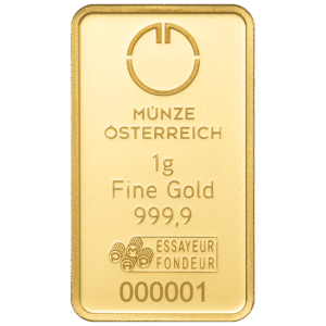 1 Gram Gold Münze Österreich Minted Bar - Slika 1